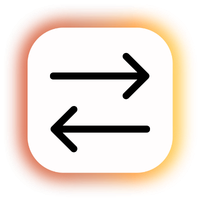 Inbound and outbound marketing icon